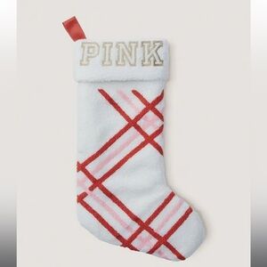 Victoria's Secret Red and White Plaid Stocking